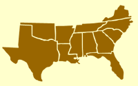 Map of the southern United States